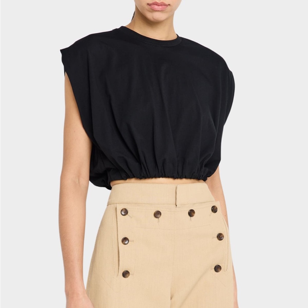 A.L.C. Black Crop Top - Picture 2 of 5